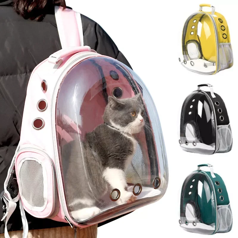 

Portable Pet Cat Carrier Bag Breathable Outdoor Travel Backpack for Small Dogs Cats Transparent Space Kitten Bag Pet Supplies