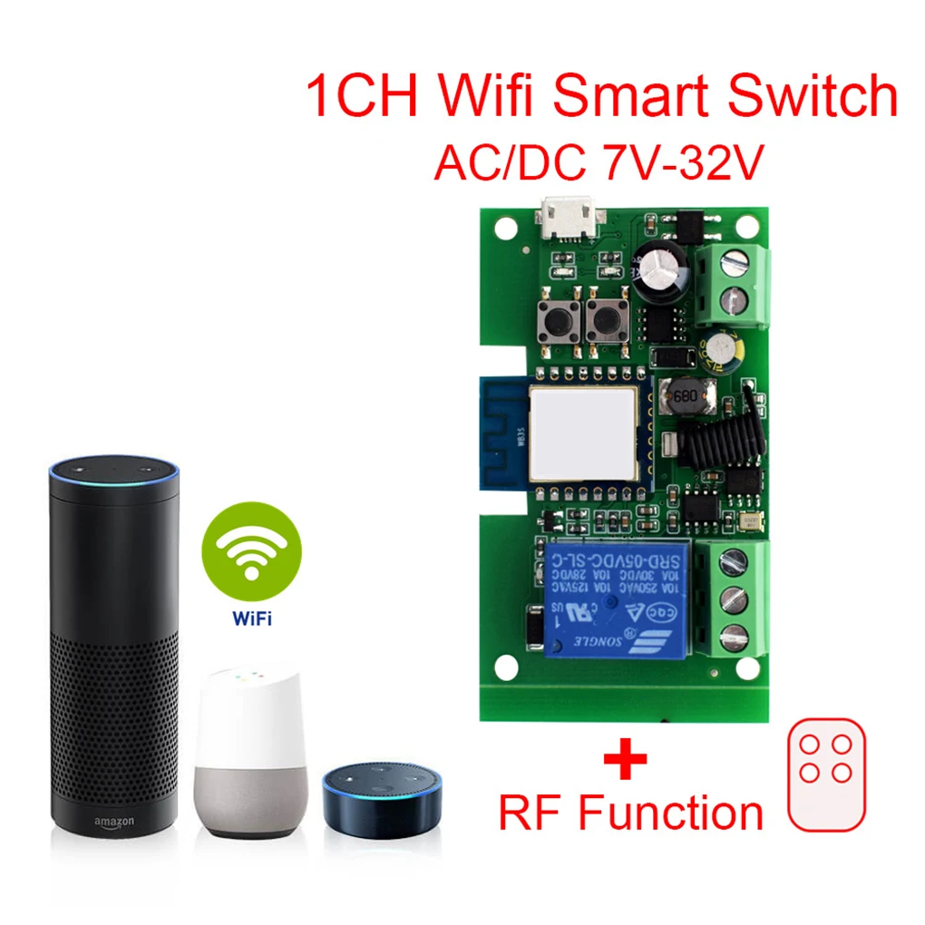 

WIFI Module Relay Smart Switch Wireless RF Remote Control Timer Accessories