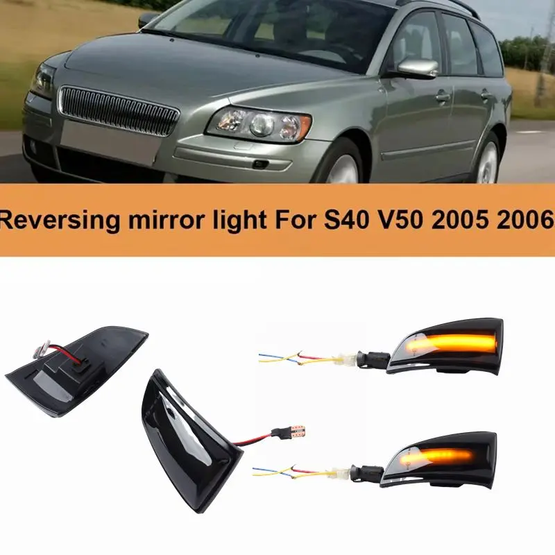 

Dynamic Blinker Side Mirror Sequential Indicator LED Turn Signal Light For Volvo S40 V50 2005-2007 8679775 8679777