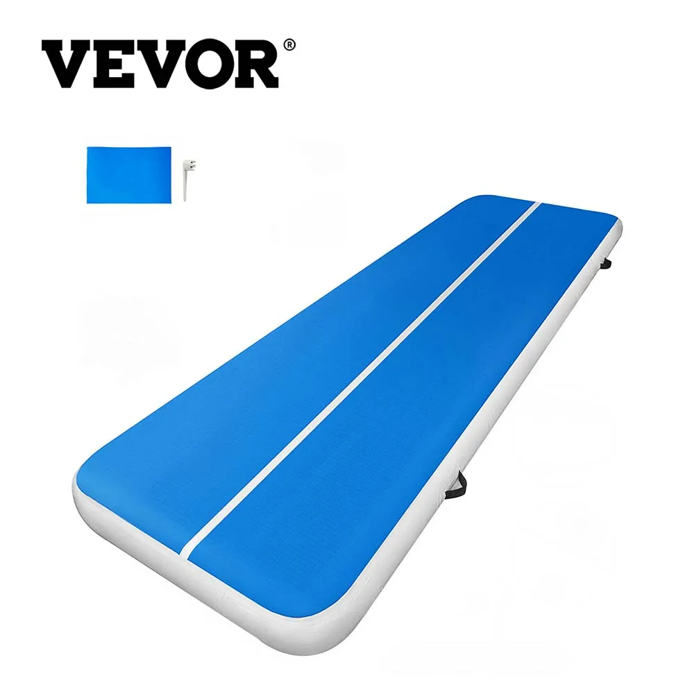 Vevor 3M Premium PVC brushed mateBlue Inflatable Air Tumbling Exercise Track Matte Gymnastics matte GYM Yoga Matte Without Pump