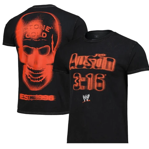 Мужская футболка Stone Cold Steve Austin Blood From A Stone, летняя футболка с коротким рукавом, новинка 2025, модный женский нейтральный спортивный топ