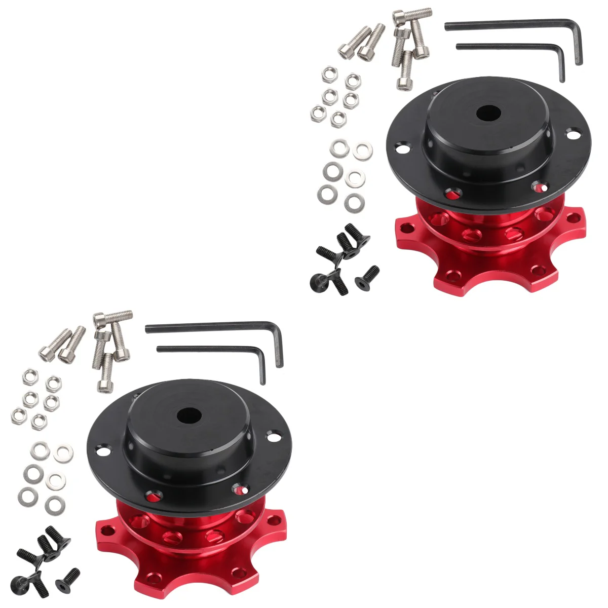 

2pcs Formula Steering Wheel Remover Formula Steering Wheel Quick Release Device Set Car Refit Steering Wheel Heighten Adapter