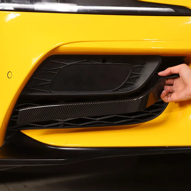 

For Toyota GR Supra A90 MK5 2019-2023 ABS Carbon Fiber Car Front Bumper Fog Light Frame Cover Trim Sticker Car Accessories