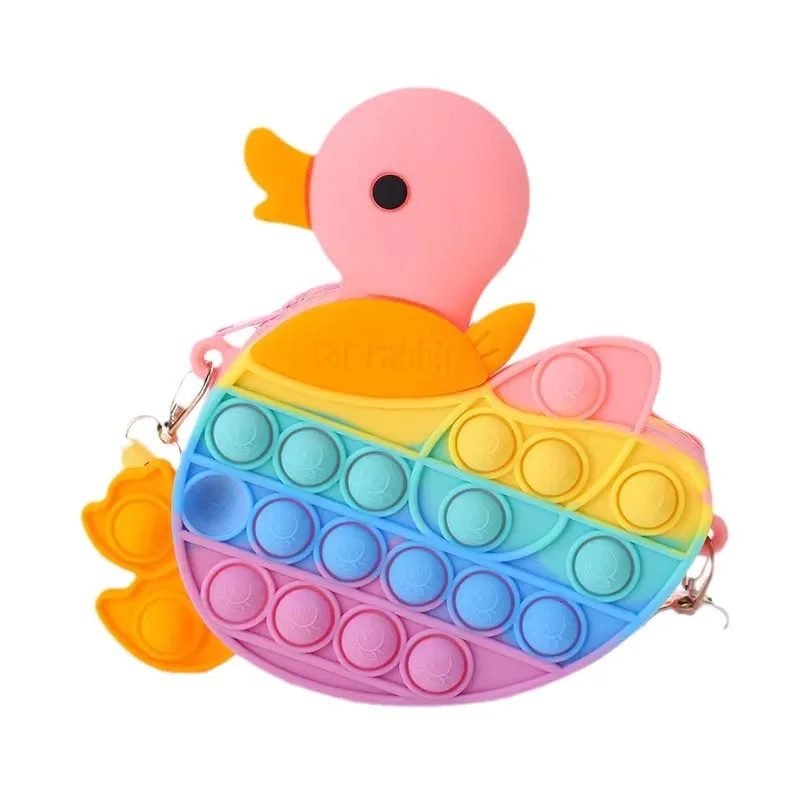 Сумка-кроссбоди Rianbow Duck 2026: Игрушка-антистресс для девочек, сенсорная игрушка-поп-ит для снятия стресса, кошелек для монет, рождественский подарок (art.: 3920dab90eb2b) - 3920dab90eb2b