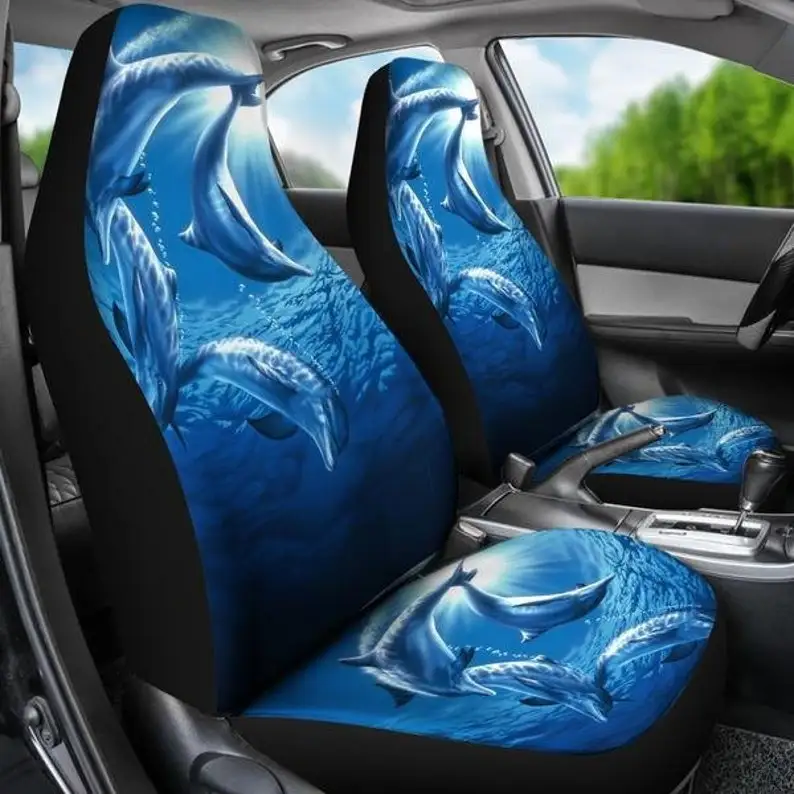 

Dolphin Car Seat Covers. Great gift idea for dolphin lovers.Auto parts upholstery fits most car seat covers