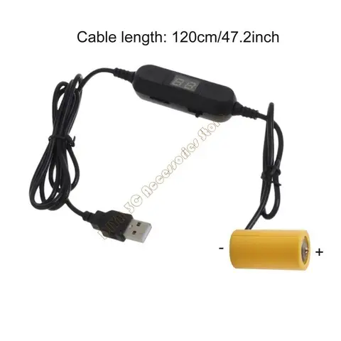 USB до 1,5 В, 3 В, 4,5 В, 6 В, 12 В, LR14, практически аккумуляторный шнур для радио, светодиодной игрушки N7YA