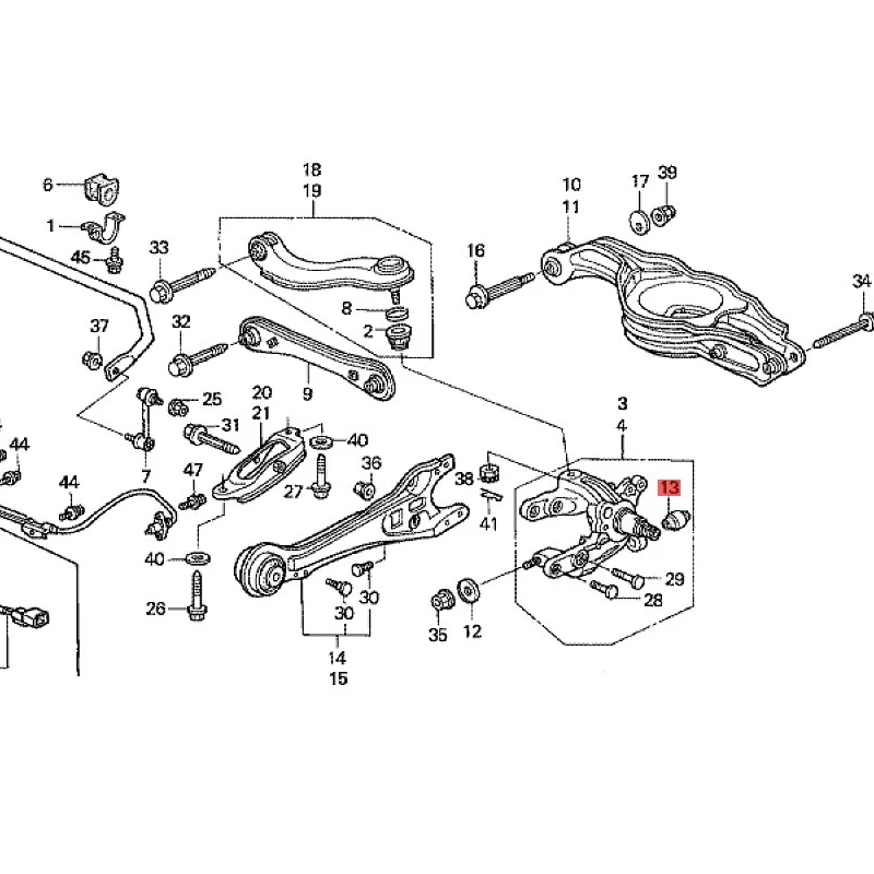 Подвесная втулка для заднего нижнего рычага 2008- Ho nd aO dy ss ey El ys io n