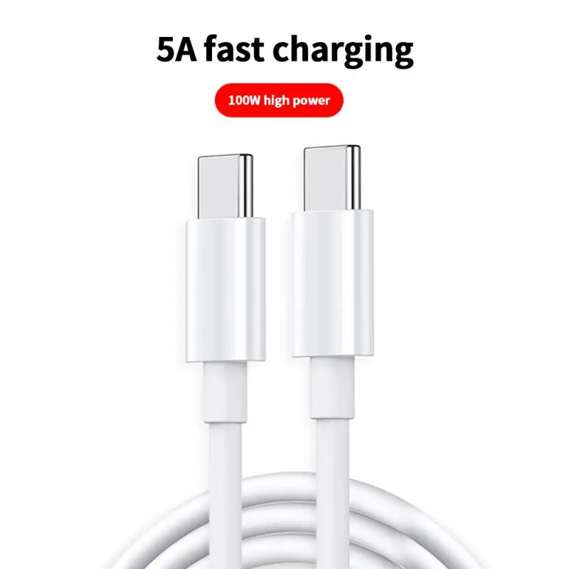 

100W USB C To USB Type C Cable Fast Charging Cord PD 100W 5A USB-C Type-C Cable For Huawei Xiaomi Samsung S20 Macbook IPad Pro
