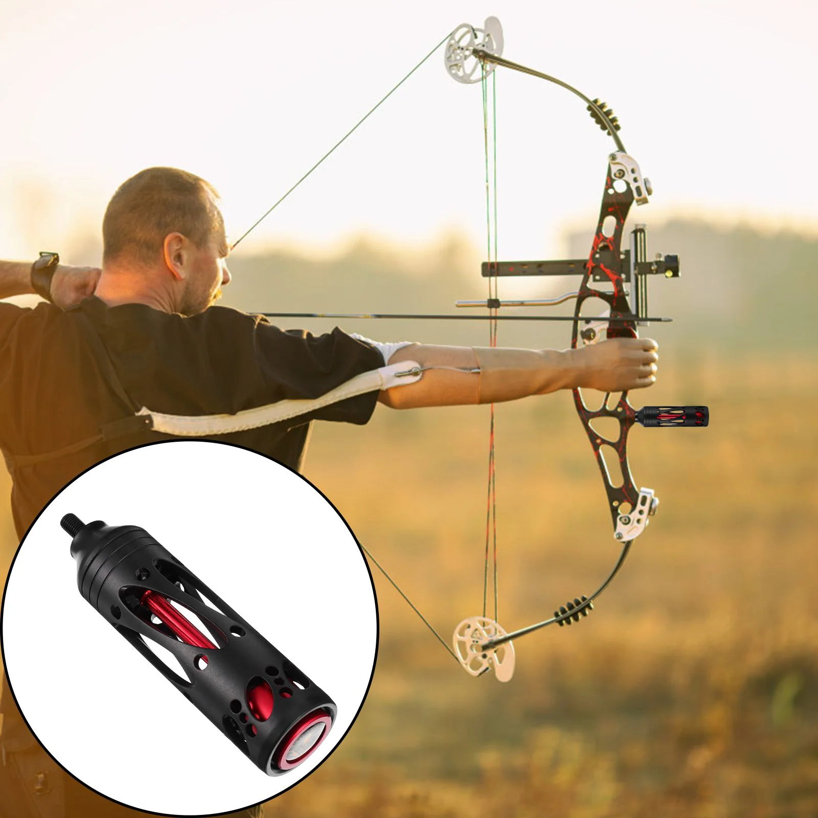 

Bow Stabilizer Bows Vibration Reduction Aid Aluminum Alloy Bow Stabilizer Archery Vibration Absorber