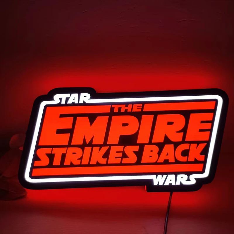 The Empire strikes back Logo Lightbox Light Sign Custom Wall Decor Business Shop Hanging 12 Inch Kid Nightlight 3D Print Gift