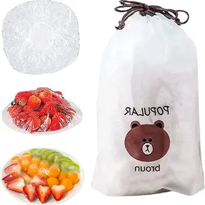 50/100pcs Fresh Keeping Bags Reusable Elastic Food Fruit Saver Lid for Bowls Storage Kitchen Environ