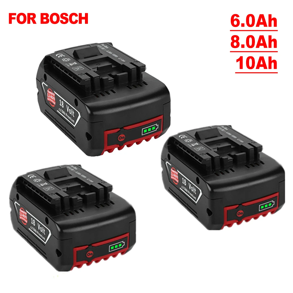 

New 18V 10Ah 10000mAh BAT609 BAT609G BAT618 BAT618G BAT614 Rechargeable Li-Ion Batteries for Bosch Electric Drills