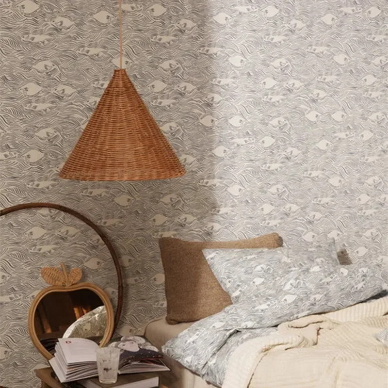 Ручная вязка Светильники для шляпы подвеска коричневый бежевый абажур из