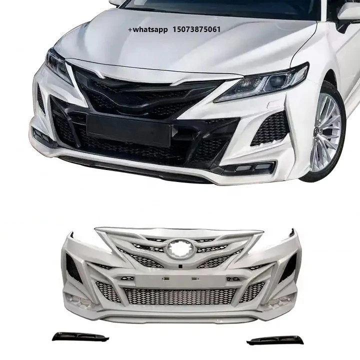 Фото Заводской обвес для Toyota Camry 2018-2021: Модифицированные передний и задний бамперы KHAN №1