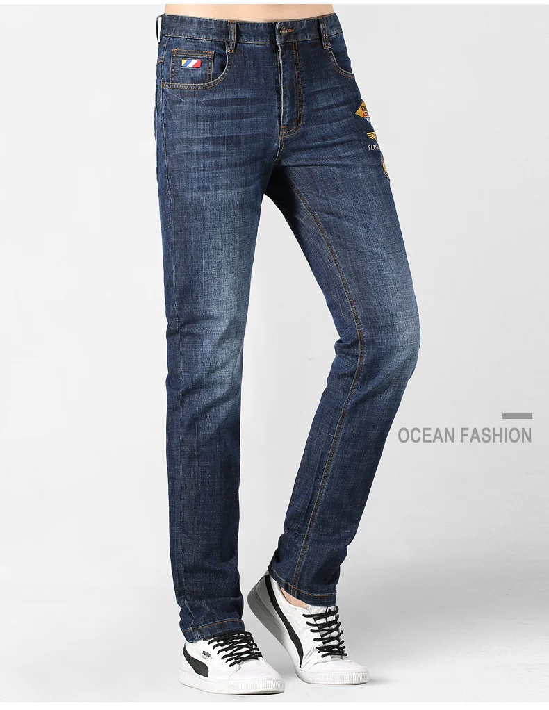 Bruce&Shark 2022 New Summer Men's Jeans Thin Stretch Cotton Straight Casual Fashion Denim Jeans Cowboys Super Washed Big Size 42