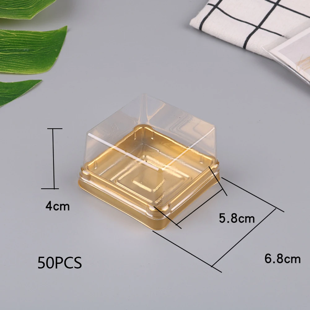 

50PCS Transparent Blister Mooncake Box Mid-Autumn Festival Packaging Box For Cakes Moon Cakes Cookies Bread Cream Slices