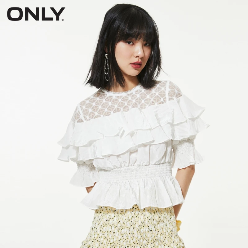 

Женская шифоновая рубашка с коротким рукавом, 12126X027