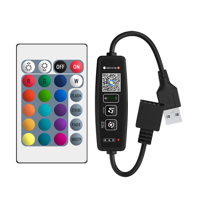 

LED Bluetooth RGB Strip Light Controller Smart Phone APP Music Voice Remote Control for DC5-24V RGB 3528 5050 Tape Lights