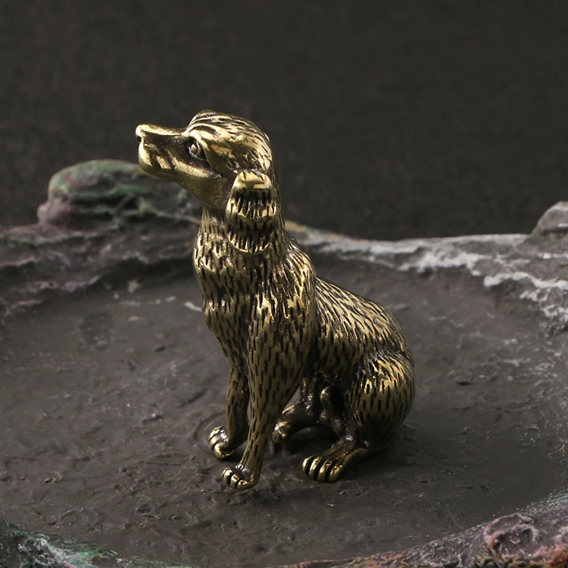 

Медная статуэтка собаки