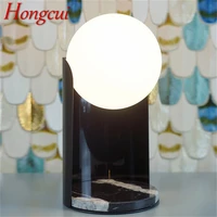 hongcui nordic table lamp modern glass shade desk light led home decor living room bedroom