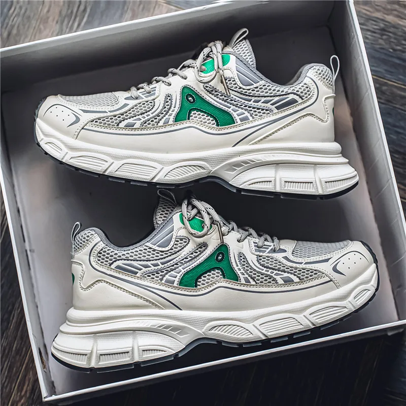 Мужские кроссовки на массивной подошве модная повседневная спортивная обувь для