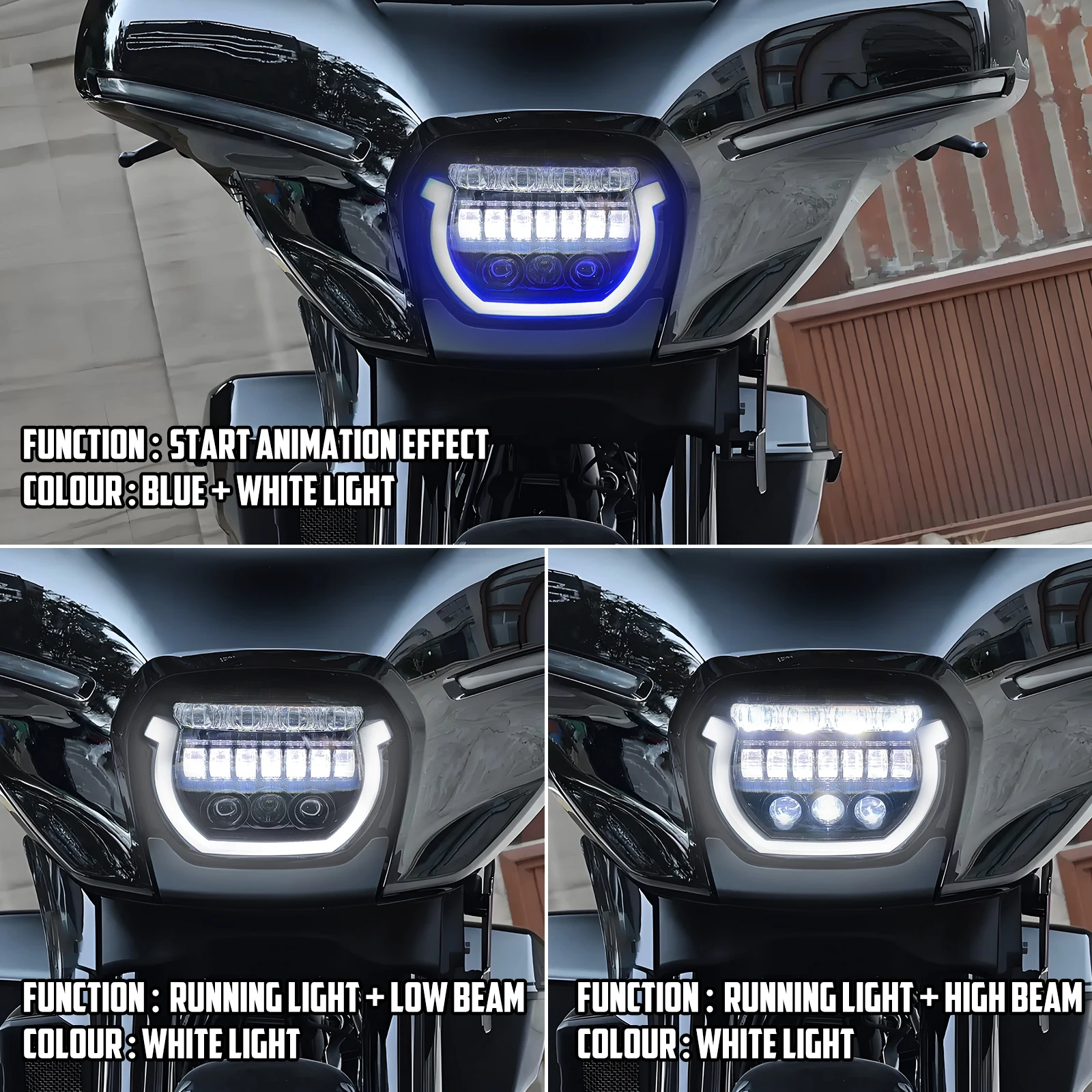 Фото Мотоциклетная светодиодная фара для Harley Touring CVO Street Glide FLHXSE 121 2023-2025 Street Glide FLHX 117 2024-2025 №4