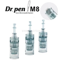 10pcs dr pen dermapen m8 bayonet needles cartridges 11 16 24 36 42 pins nano for micro rolling derma stamp therapy