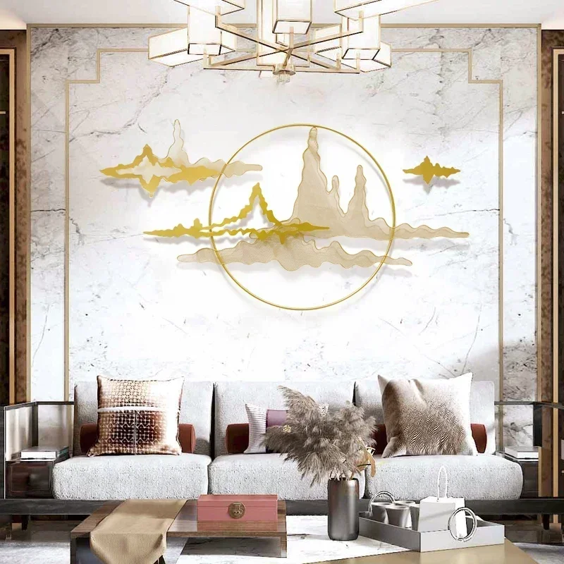 Allway Настенное украшение Подвеска Гостиная Диван Фон Свет Роскошный железный