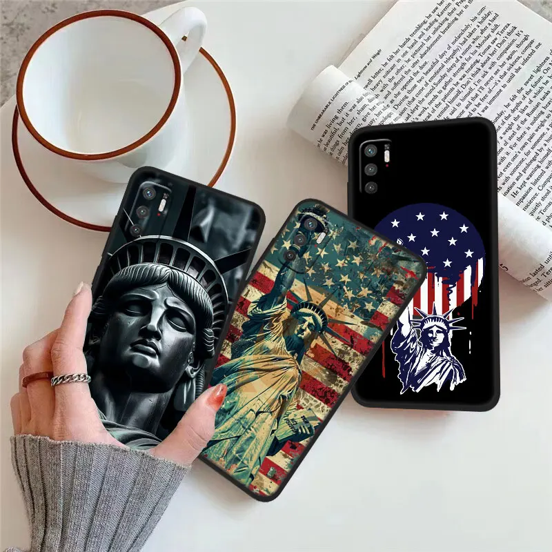 Чехол для телефона Статуя Свободы Samsung Galaxy Note 8 9 10 20 Ultra Lite Plus A03 A06 A16 M35 A11 M21 J7 J8 Prime Pro