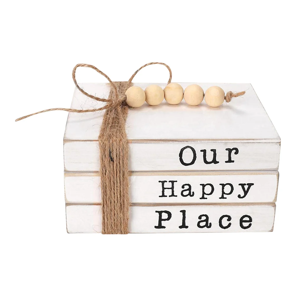 Деревянная поддельная книга витрина реквизит искусственный декор декоративный