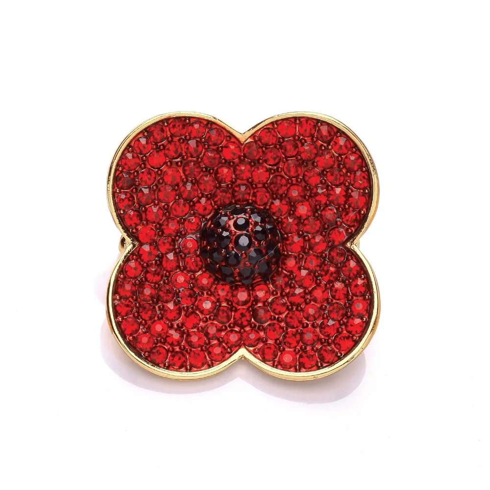 

Красная эмаль и бриллиант, шотландский Мак