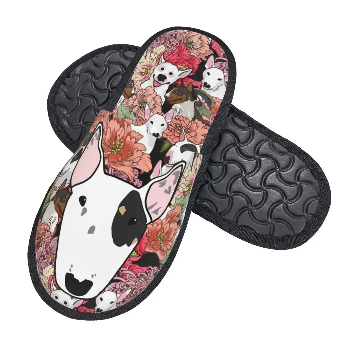 Пользовательские гостевые тапочки Twinkle The Bull Terrier для отелей женские домашние