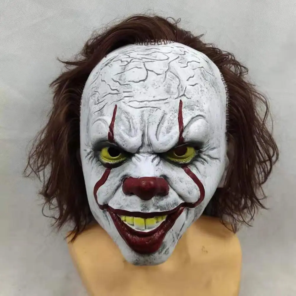 Новинка Pennywise маска клоуна Stephen King's It глава две маски Косплей Шлем реквизит |