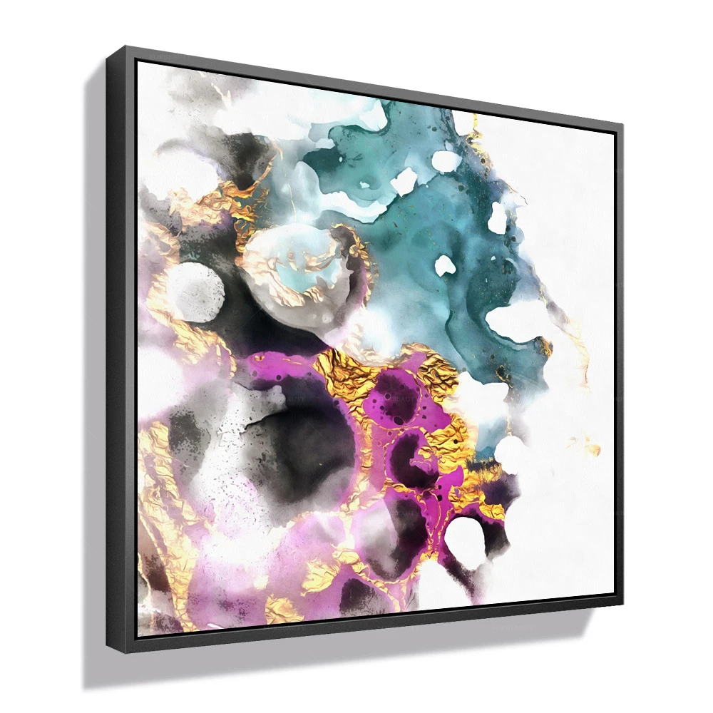 

Forbeauty живопись Большой бирюза и золото абстрактный 83 для домашнего декора