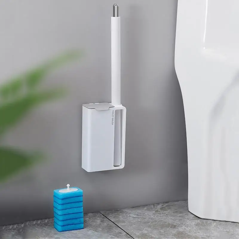 

Toilet Brush And Holder Set Toilet Scrubber Brushes Wall Mounted Toilet Scrubber Wall Mounted Bathroom Brush Space-Saving