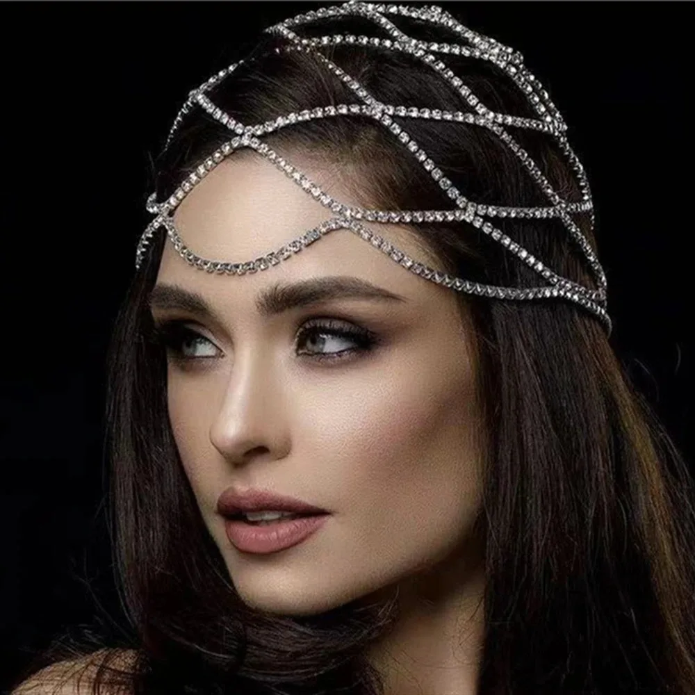

TH-3 Shiny Wedding Bridal Headpiece Inlaid Crystal Women Prom Pageant Headband Brides Marriage Accessories