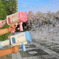64 holes bubble machine rocket launcher shape bubble maker automatic blower bubbles maker gun for kids toys children gifts