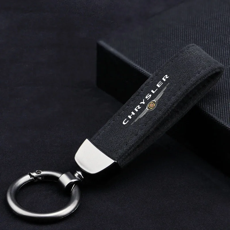 

Car Accessories Suede Leather Car Keychain Car Styling Key Ring For Chrysler 300c 300 Pacifica 200 Sebring PT Cruiser