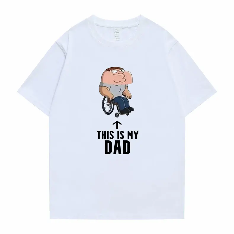 

This Is My Dad Graphic Print T-shirts Man Funny Short Sleeve Tees Men's Anime Cartoon T Shirt Men Women Casual Crewneck Tshirt
