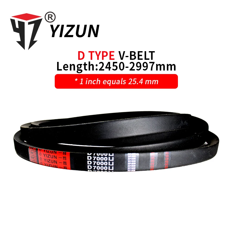 YIZUN D Тип D2450 ~ 2997 мм жесткий проволочный резиновый диск внутренняя длина обхват промышленная Трансмиссия сельскохозяйственная техника V рем...