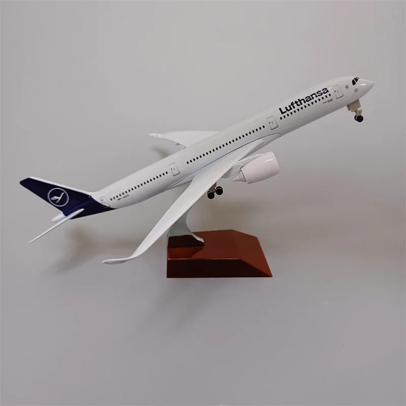 

20cm Alloy Metal Germany Air LUFTHANSA Airlines Airbus 350 A350 Airways Diecast Airplane Model Plane Aircraft with Wheels Holder