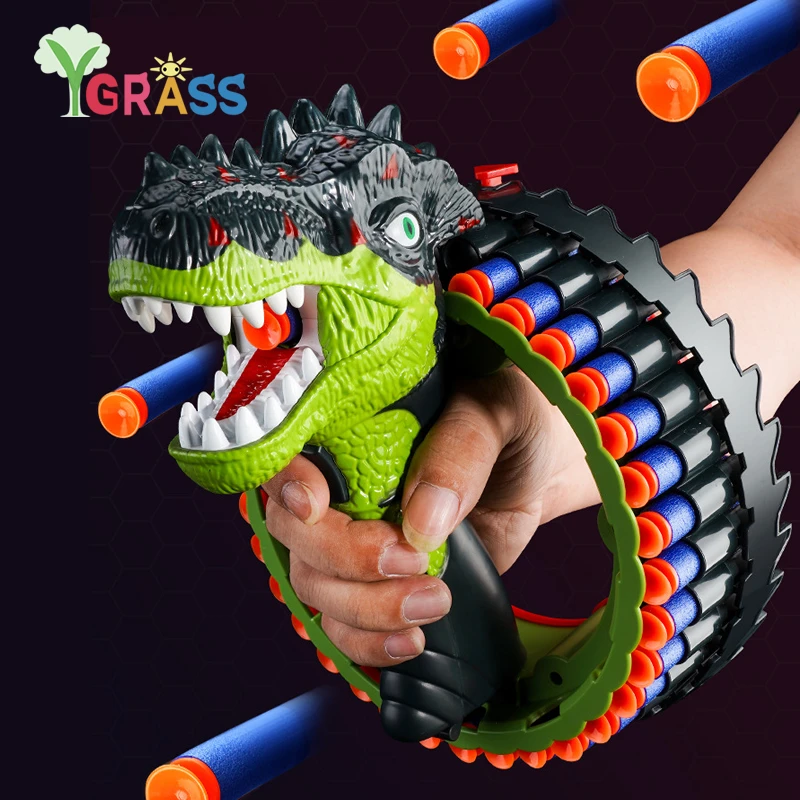 

Children Dinosaur Bracelet Burst Soft Bullet Gun Electric High Capacity Shooting Toy For Boys And Girls