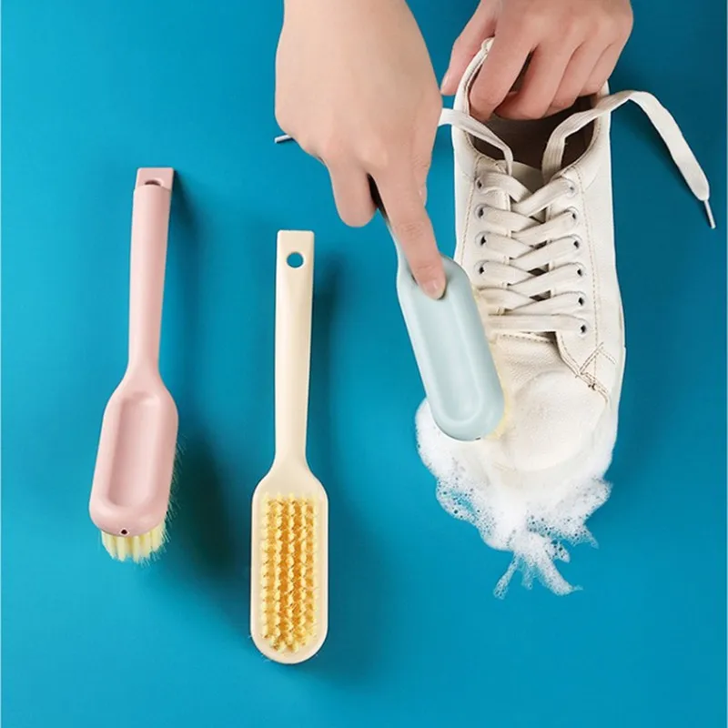 

Household Long-handled Can Hang Plastic Shoe Brush Multifunctional Does Not Hurt The Soft Bristles of The Shoes Cleaning Brush