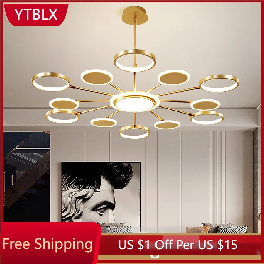 

Modern LED Chandelier Lighting For Living Dining Room Bedroom Luxury With Remote Control Dimmable Home Decor Chandeliers Lamp