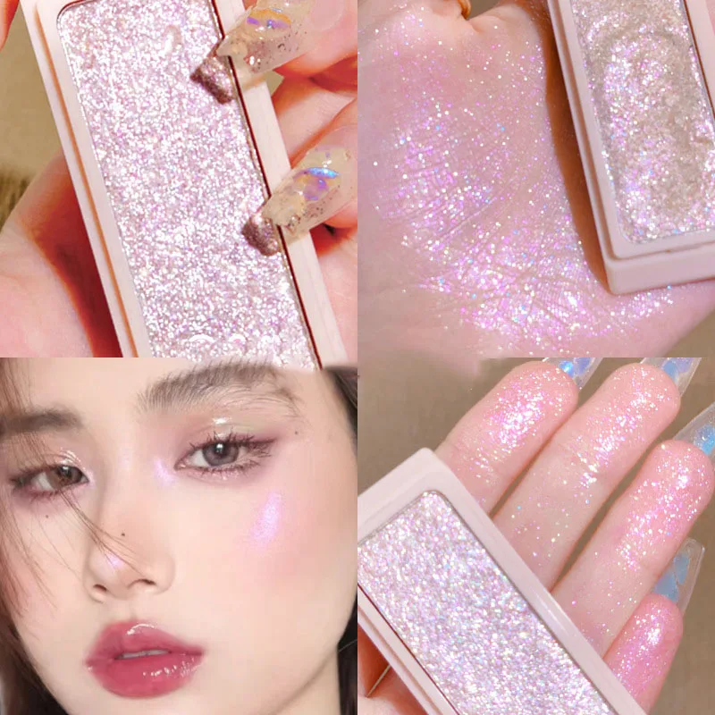 

Mashed Potatoes Texture Glitter Eyeshadow Long Lasting Waterproof Eyeshadow Pearlescent Glitter Body Highlighter Makeup Palette