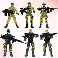 6pcs plastic special forces useful durable delicate special forces plaything special forces accessory for girl kids boy