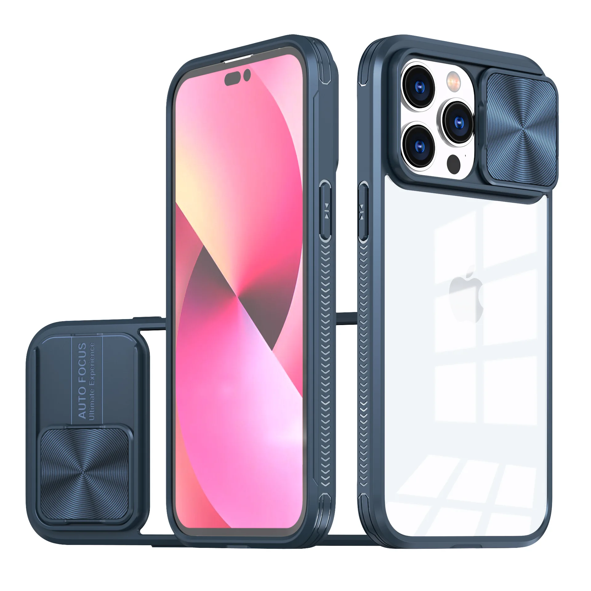 

Case For iPhone 14 Pro Max/14 Plus/ 14 Case With Camera Sliding Cover Lens Protection 360° Full Coverage Acrylic phone Case