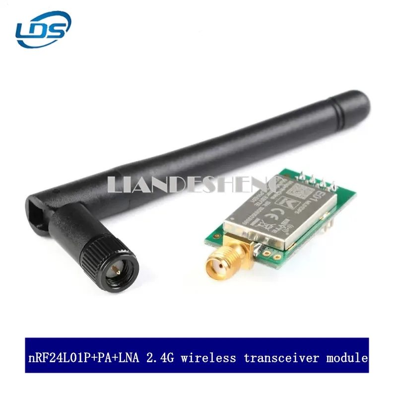 

Модуль беспроводного приемопередатчика 2,4G с экраном nRF24L01P + PA + LNA, радиочастотная передача, 2000 метров