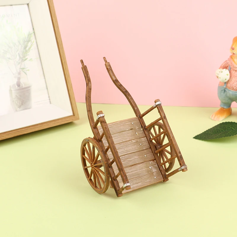 

Dollhouse Miniature Simulation Assembled Cart Model DIY Accessories Garden Furniture Toys