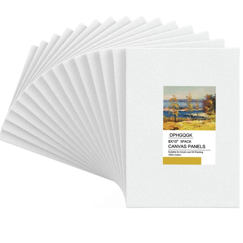 

Холст DPHGQGK для печати, 8x10 дюймов, белые холщовые панели, 100% хлопок, фотообои для розлива акрила и масляной живописи